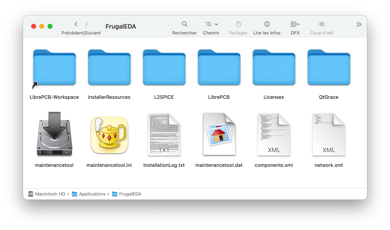 Installation folder of FrugalEDA