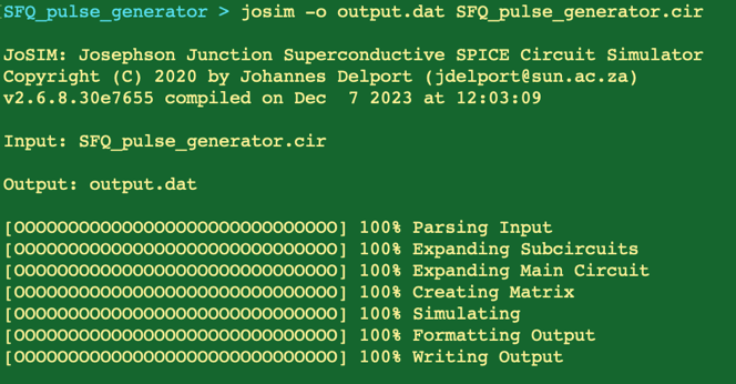 JoSIM simulation result