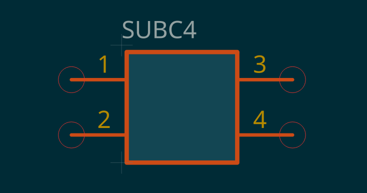 4-port subcircuit symbol