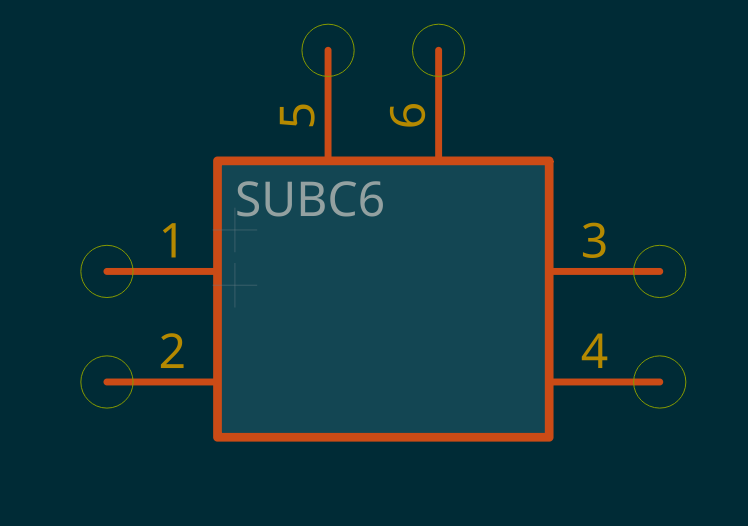 6-port subcircuit symbol