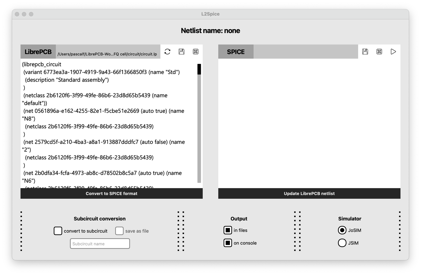 LibrePCB DCSFQ netlist