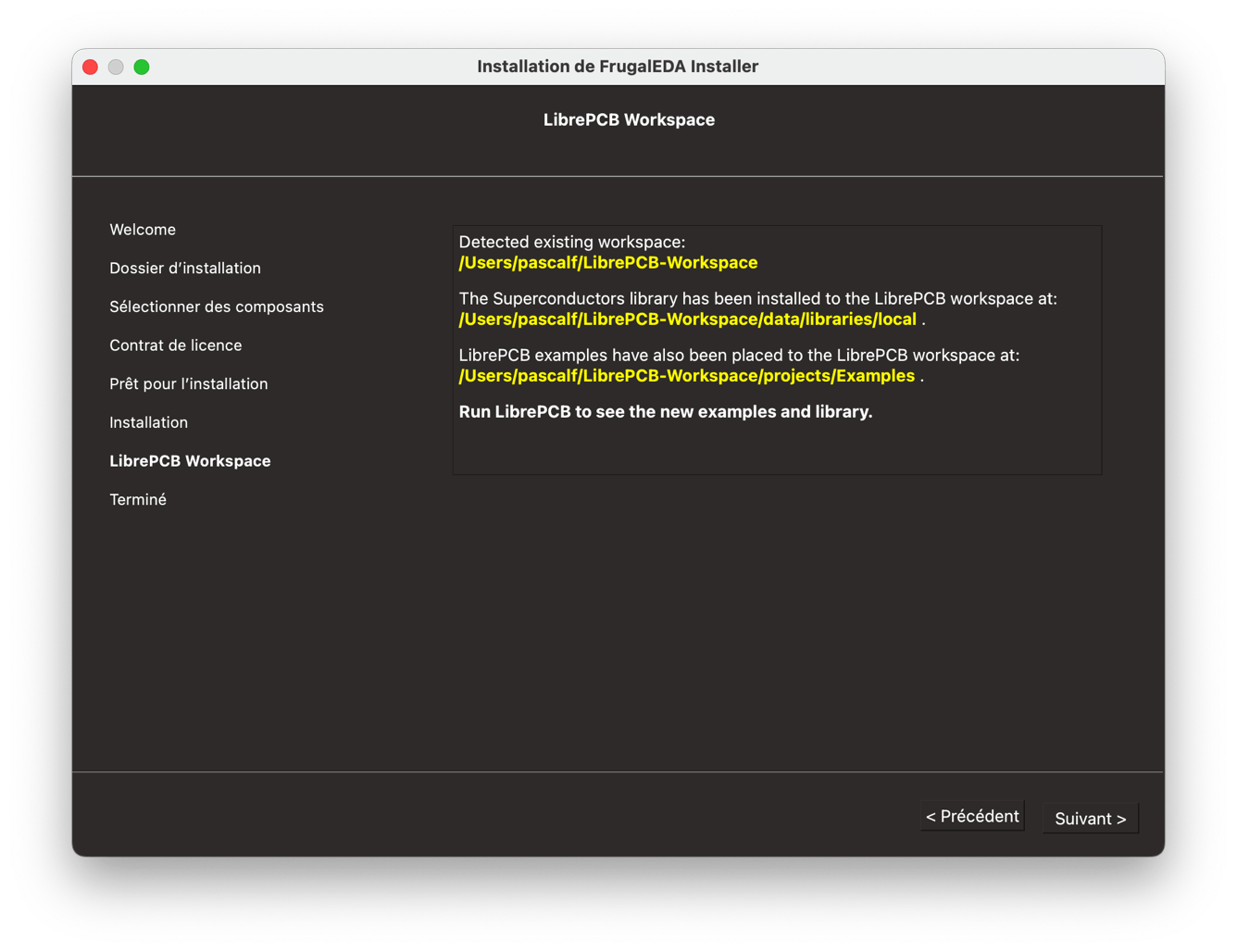 LibrePCB workspace summary