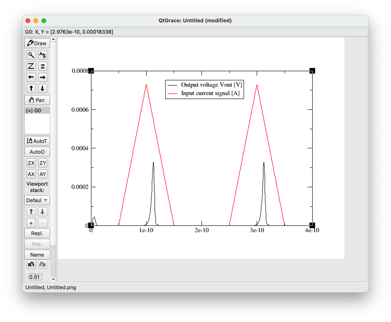 QtGrace displayed results