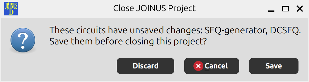 Unsaved changes prompt