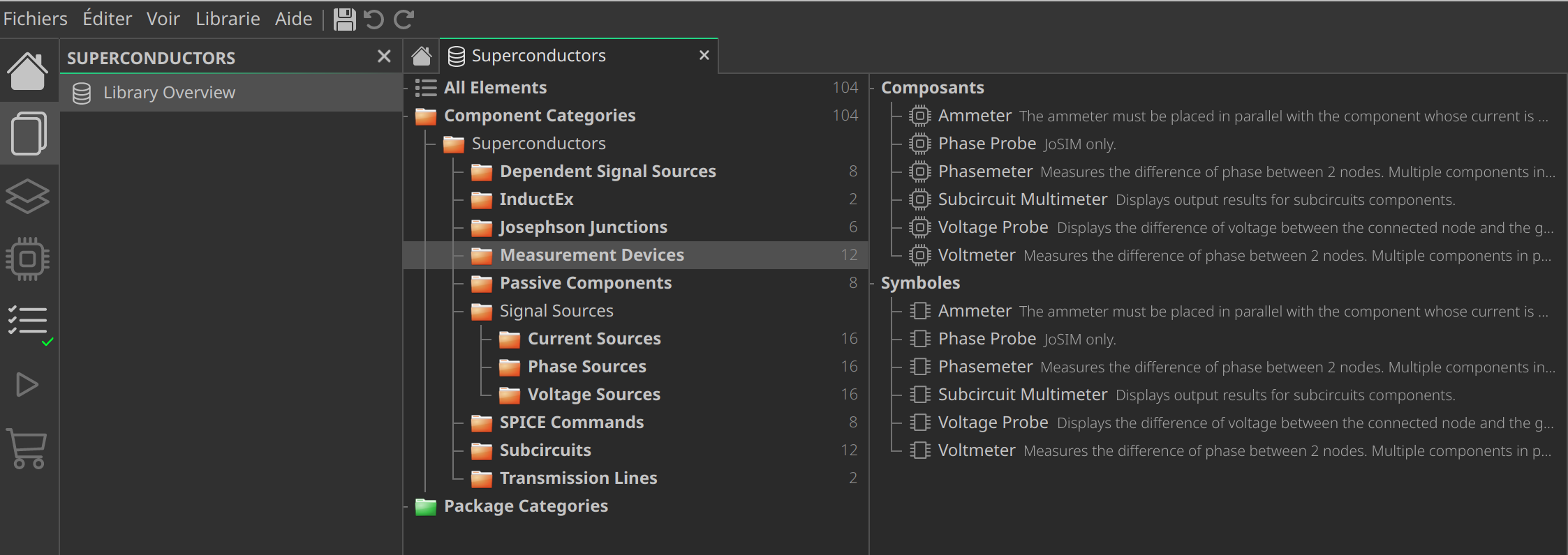 Superconductors library content